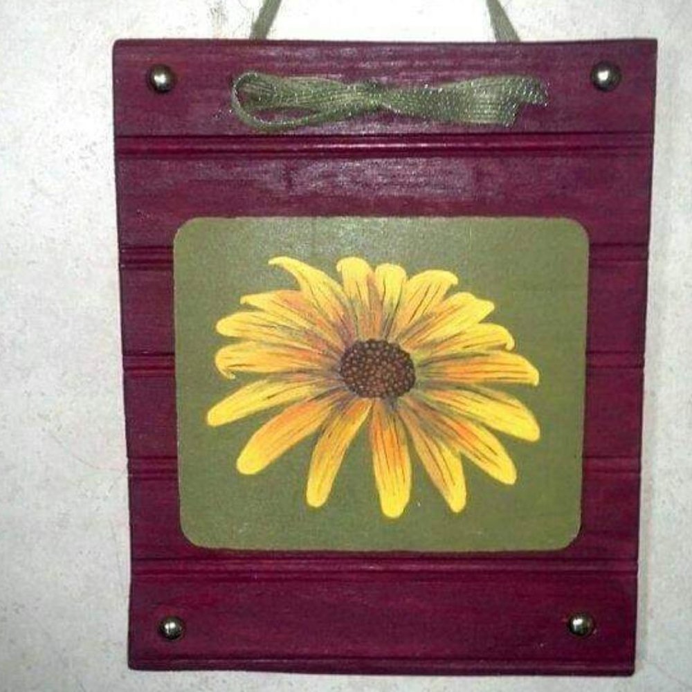 wooden hand painted sign